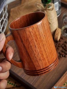 JARDÍN VENTA DE CERÁMICA DE MADERA EXTRA GRANDE Viking Bebiendo Taza de cerveza con mango de forma múltiple Taza de color de madera natural para - Product Image 3