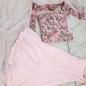 Traje Sharara y Top Estampado de Alta Calidad, Estilo Indio de Diseñador, para Mujer, Ideal para Bodas y Fiestas - Product Image 1