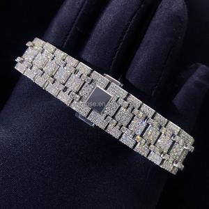 Montre de luxe pour homme entièrement sertie de moissanite VVS1, style hip-hop, automatique, mécanique, passe le testeur de diamant, haute qualité - Product Image 5