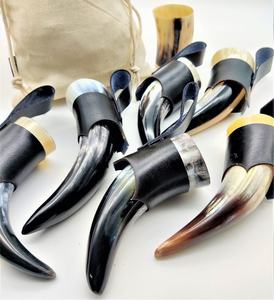 High Quality Viking Drinking Horn with <b>Stand</b> Polished Carved Animal Style Natural Craft for Wedding or Home Decoration - Product Image 2