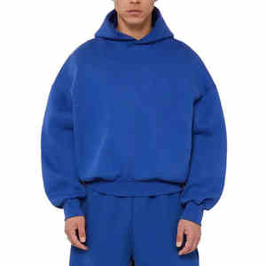 Sweat à capuche Boxy en coton de haute qualité Style urbain surdimensionné Streetwear avec broderie décontracté court hiver polaire ODM à capuche - Product Image 1