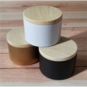 Pot à bougie minimaliste mat nordique 10 oz vide en pierre avec couvercle assorti pour la fabrication de bougies DIY, pot à bougie en gros - Product Image 2