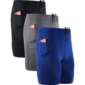 Shorts de compression pour hommes de haute qualité fabriqués au Pakistan, en spandex non tissé, anti-rides, respirants, séchage rapide, service OEM, logo personnalisé - Product Image 1