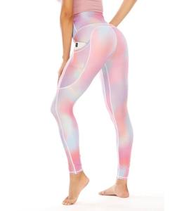 Women's Super Soft High Waist Yoga Leggings Custom Logo Breathable Knitted <b>Nylon</b> Fitness Gym Gear Pockets Multi-Colors Sizes - Product Image 2