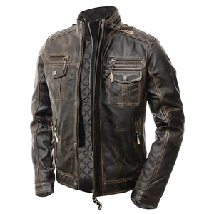 Chaquetas de cuero personalizadas OEM, proveedor al por mayor, chaquetas de motorista de piel de vaca genuina de primera calidad para hombres y mujeres - Product Image 1