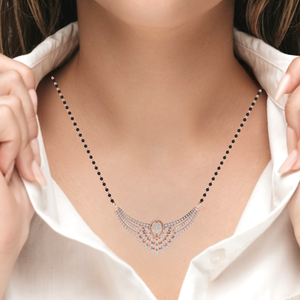 Conjunto de Mangalsutra de Plata de Ley Chapada en Oro con Cadena Ajustable de 43 cm, Piedras de Circonita Cúbica, Joyería Fina de 8.0 g - Product Image 4