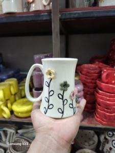 Tasse à café en relief floral 350ML thé lait tasses tasse micro-ondes et lave-vaisselle au prix d'usine - Product Image 2