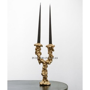 ที่วางเทียนตกแต่งโต๊ะทำจากอลูมิเนียมเคลือบทองเกรดสูงหรูหรา - Product Image 1