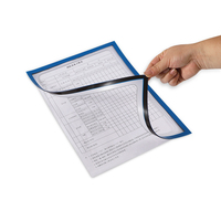 Carpeta de Presentación Magnética con Ventana de PVC para Escritura Directa en Superficies Metálicas, Reutilizable, Tamaños A3/A4/A5