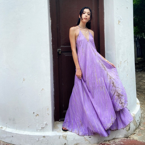 Vestido Largo de Verano para Mujer, Estilo Bohemio, Sexy, sin Espalda, para la Playa, con Estampado Tie-Dye, Hecho a Mano - Product Image 1