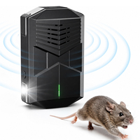 Répulsif à ultrasons pour rats, répulsif à fréquence variable pour souris avec lumière LED clignotante, mode de fonctionnement intermittent pour la lutte antiparasitaire
