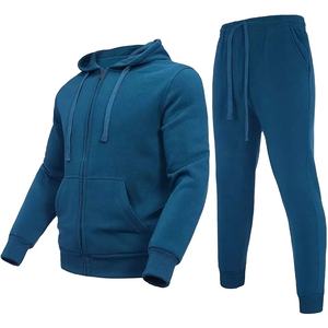 Survêtement unisexe en molleton de coton respirant à fermeture éclair 100%, couleurs personnalisées, logo imprimé, vêtements de sport d'hiver écologiques, jogging - Product Image 1