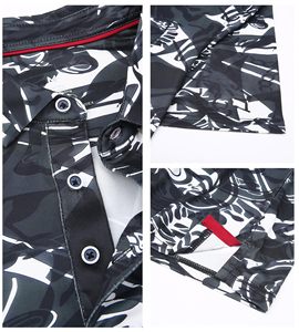 Camiseta de Verano para Hombre, Estilo Casual de Negocios, Estampada, Cuello Camisero, Talla Grande, Tejida, Manga Corta, 100% Algodón - Product Image 3