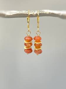 Nouvelle conception de très haute qualité belle pierre de soleil pierre précieuse boucle d'oreille en argent sterling 925 pour femmes à un prix abordable - Product Image 4