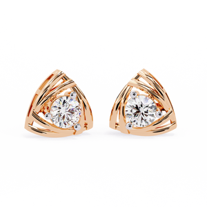 Pendientes Brillantes de Oro de 18K para Mujer con Diamantes Redondos de Corte Brillante Cultivados en Laboratorio, Ideales para Uso Diario - Product Image 6