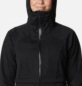 Nuevo estilo, ropa deportiva de alta calidad, transpirable, para mujer, chaqueta Softshell resistente al agua con bolsillos laterales y capucha - Product Image 6
