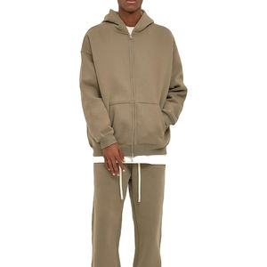 Chándal estampado de invierno personalizado de alta calidad bolsillo frontal liso con capucha conjunto deportivo FORMLESSNESS Jersey Unisex cremallera capucha - Product Image 1