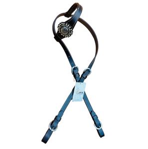 Brida de caballo de cuero genuino occidental marrón de alta calidad con cabezal de logotipo personalizado de liberación rápida para montar a caballo - Product Image 5