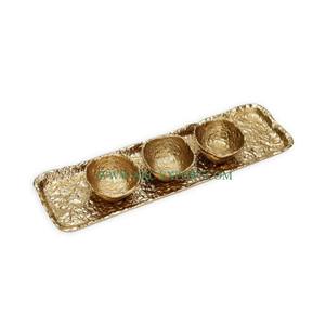 Ensemble de 2 bols décoratifs pour décoration de table, événements de mariage et centres de villégiature, design de luxe, vente en gros de saladiers de cuisine faits à la main - Product Image 2