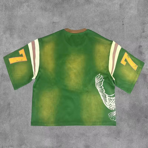 Camiseta de algodón de gran tamaño para hombre de alta calidad, camiseta de peso pesado cuadrada personalizada, lavado ácido desgastado, gráfico Vintage, Jersey en blanco, seda sólida - Product Image 4