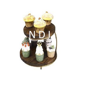 Elegant Design Decorative Tableware Center Pieces Iron Wire Metal <b>Cake</b> <b>Server</b> Stand In Grey Finishing In Rounded Shape For Home - Product Image 4