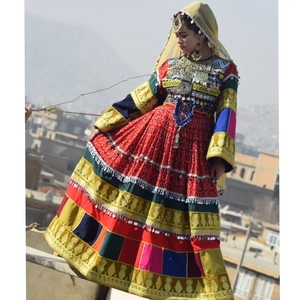 Traditionnel ethnique Vintage Kuchi robe Afghan/Pakistan fête porter multicolore Kochi robe musulman vêtements accessoire 4072 - Product Image 6