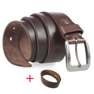 New Men <b>Top</b> Layer Leather Casual High Quality Belt Best Design Pin <b>Buckle</b> Genuine Leather Belts for Men Original Cowhide - Product Image 4