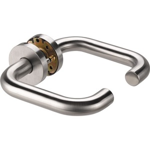 Juego de Manijas y Perillas para Muebles de Acero Inoxidable con Palanca D/D AMF - sin Roseta de Llave y DIN Izquierda/Derecha - Product Image 1