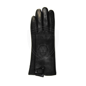 Guantes de cuero de vaca con ajuste seguro y forro polar cálido en el interior Guantes de cuero suave con acabado limpio para el invierno - Product Image 5