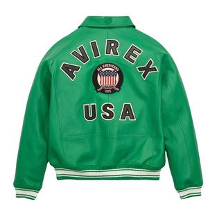 2024 Avirex unisexe Letterman veste de qualité supérieure en cuir véritable laine Varsity veste légère caractéristique usine en gros meilleur prix - Product Image 2
