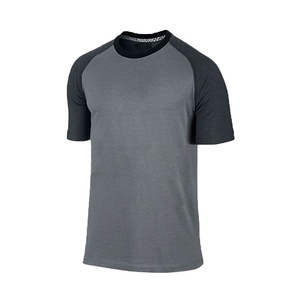 Personalizable Slim Fit 100% poliéster hombres gimnasio Fitness camiseta Color sólido suave y cómodo - Product Image 5