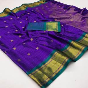 Sari de boda moderno para mujer, nuevo lanzamiento, seda de algodón mercerizado con borde exclusivo, Ropa Étnica de diseño propio para adultos - Product Image 1