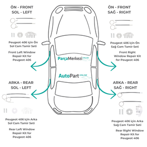 Kit de réparation de vitre avant-arrière-droite-gauche pour Peugeot 406 (expédition depuis le fabricant turc) Code produit: FD113688 - Product Image 5