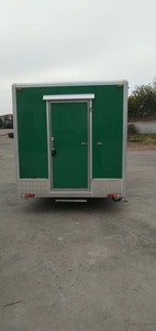 รถพ่วงขายอาหาร/ครัวเคลื่อนที่ ขนาด 11 ฟุต x 7 ฟุต x 7.55 ฟุต - รถพ่วงขายอาหารว่างแบบเร็วทำจากอะลูมิเนียมสีเขียว พร้อมคุณสมบัติป้องกันสนิม ใหม่ - Product Image 3