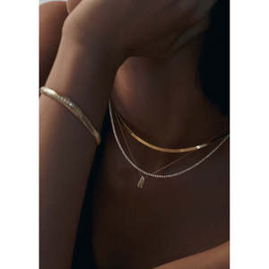 Collier tendance en forme de goutte d'eau plaqué or rose, platine et rhodium, orné de zircon, opale, diamant, quartz et perle, idéal pour les fiançailles - Product Image 4