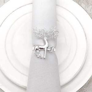 Decorative <b>Metal</b> Reindeer Napkin <b>Ring</b> With Engraved Motifs Perfect <b>For</b> Birthdays Weddings And Family Reunions - Product Image 4