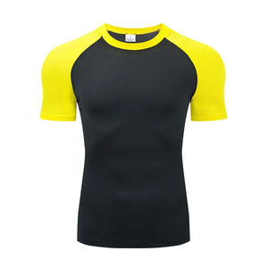 Camiseta de gimnasio de gran tamaño de alta calidad para hombres, camiseta de entrenamiento de compresión de secado rápido con logotipo personalizado, ropa de gimnasio de sublimación transpirable UPF50 - Product Image 4