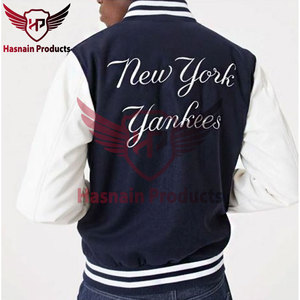 Custom Design Chenille Embroidery Logo Patch <b>Mens</b> Baseball <b>Jacket</b> <b>Long</b> Sleeves Sport Work School Wear Letterman - Product Image 3