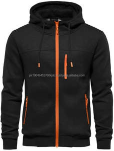 Chaqueta de lana de manga larga con cremallera para hombre, Sudadera con capucha de invierno Y2K, sudaderas con capucha de algodón 100% teñidas personalizables para hombre, bordadas - Product Image 3