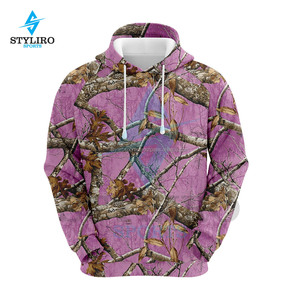 เสื้อฮู้ดดี้ผู้ชายสำหรับกิจกรรมกลางแจ้ง สีส้ม พิมพ์ลายดิจิตอลลายต้นไม้ สำหรับฤดูหนาว ระบายอากาศได้ดี รุ่นใหม่ - Product Image 3