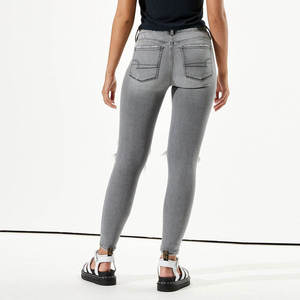 Nouveau design Meilleur arrivée Séchage rapide pour femmes Pantalon jean vieilli Taille régulière Prix bas Tissu confortable pour femmes Jeans - Product Image 5
