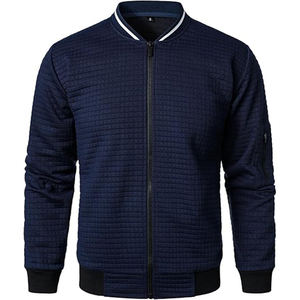 Veste matelassée décontractée pour hommes, col montant de haute qualité, séchage rapide, denim en coton et laine, enduit durable, OEM - Product Image 2