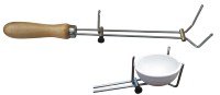 SUNTOOLS/STIPL Pince de maintien réglable en acier inoxydable pour creuset de fusion de bijoux avec coupelle en céramique, modèle 203B, pour usage DIY