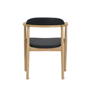 เก้าอี้รับประทานอาหารที่ทันสมัย เป็นมิตรกับสิ่งแวดล้อม ทนทาน พร้อมโครงไม้โค้งมน เบาะนั่งและพนักพิงกันน้ำ สำหรับบ้าน บาร์ และห้องอาหาร - Product Image 4