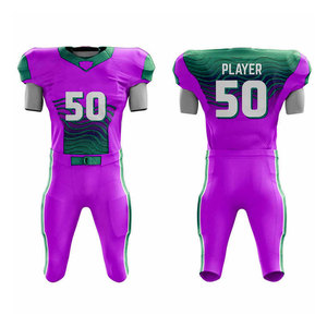 Uniformes de fútbol americano de la mejor calidad, diseños personalizados, Impresión de camiseta y pantalones cortos de fútbol americano transpirables sublimados - Product Image 1