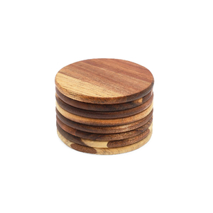 Posavasos de madera impermeable duradero personalizado de alta calidad, artículo decorativo de mesa de estilo rural, precio razonable para la India - Product Image 1