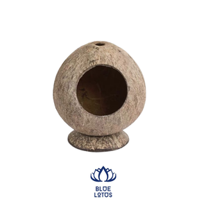 Cachette en coquille de noix de coco artisanale vietnamien pour oiseaux et Hamsters de compagnie-écologique et Durable - Product Image 1