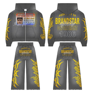 Chándal de Invierno Personalizado para Hombre, Efecto Desteñido por el Sol, Estilo Casual, 100% Algodón, Ecológico, Ligero, Transpirable, de Secado Rápido, OEM - Product Image 4