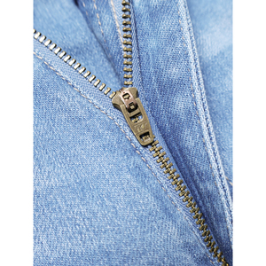 Paola Riboni - Jeans de mezclilla de pierna recta para mujer, cintura media, corte regular, lavado claro, estilo vintage, pantalones formales de longitud completa - Product Image 4