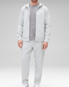 Sweat à capuche zippé de poids moyen en coton et polyester pour hommes, vêtements de sport élégants et fiables, sweat à capuche respirant - Product Image 5